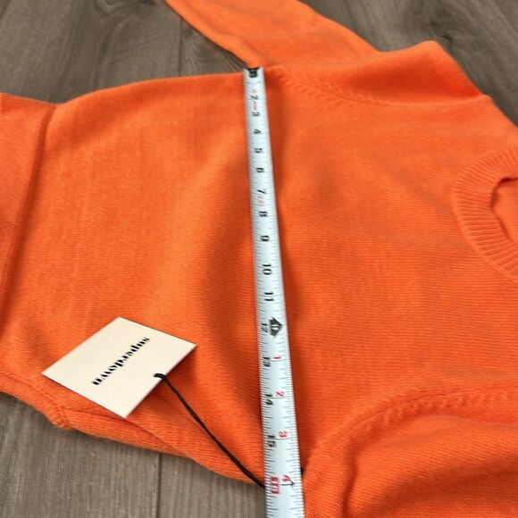 Superdown Iris Cutout Back Orange Long Sleeve Knit Sweater Size Large - Picture 10 of 10